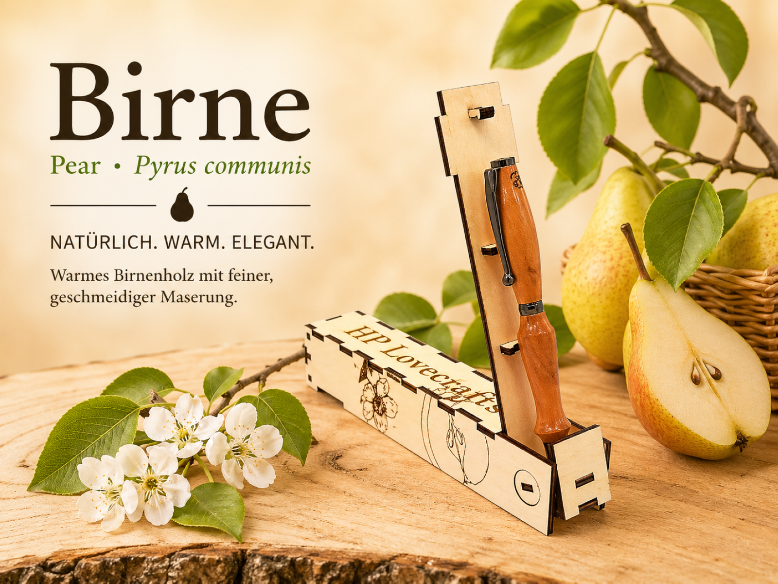 Birnenkugelschreiber, inkl. Magic Pen Box