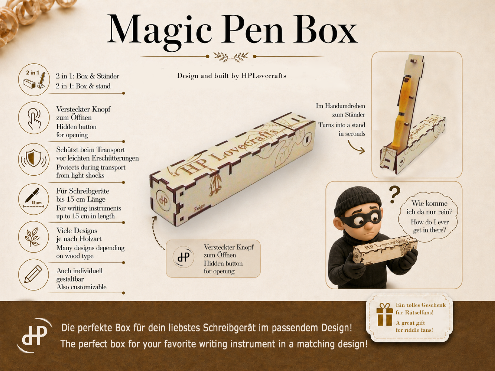 Feigenkugelschreiber, inkl. Magic Pen Box