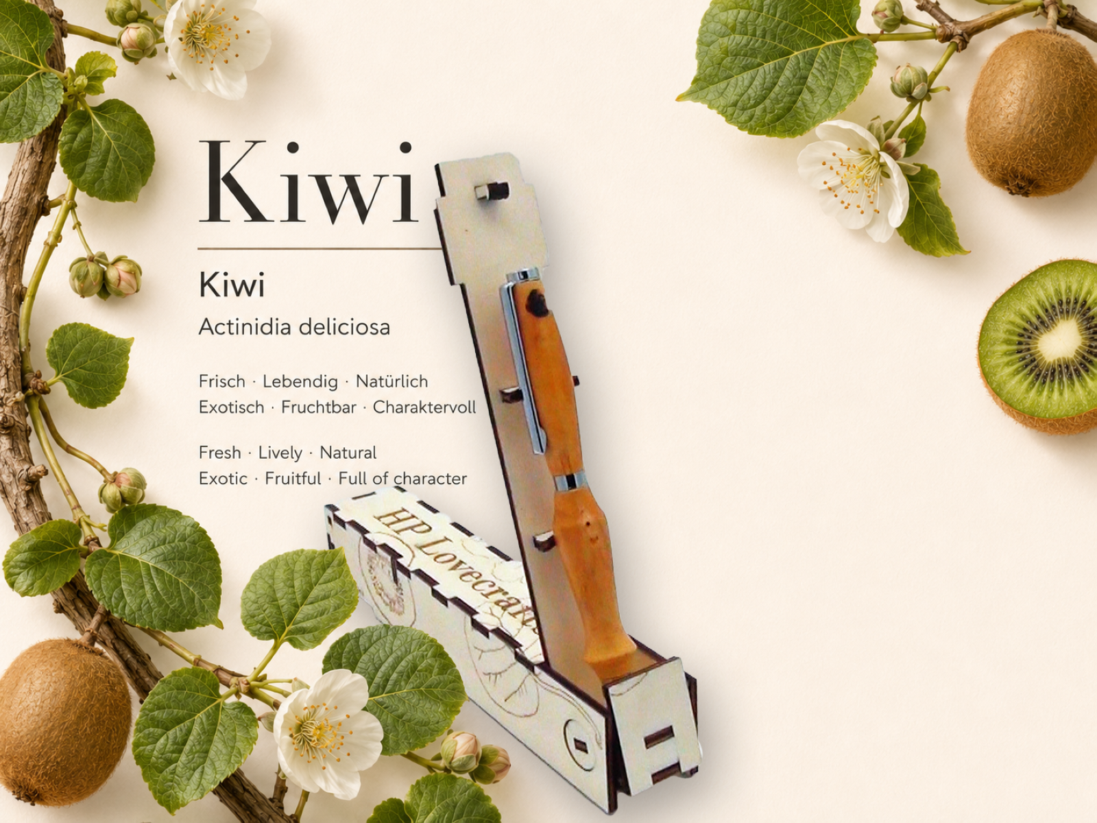 Kiwikugelschreiber, inkl. Magic Pen Box