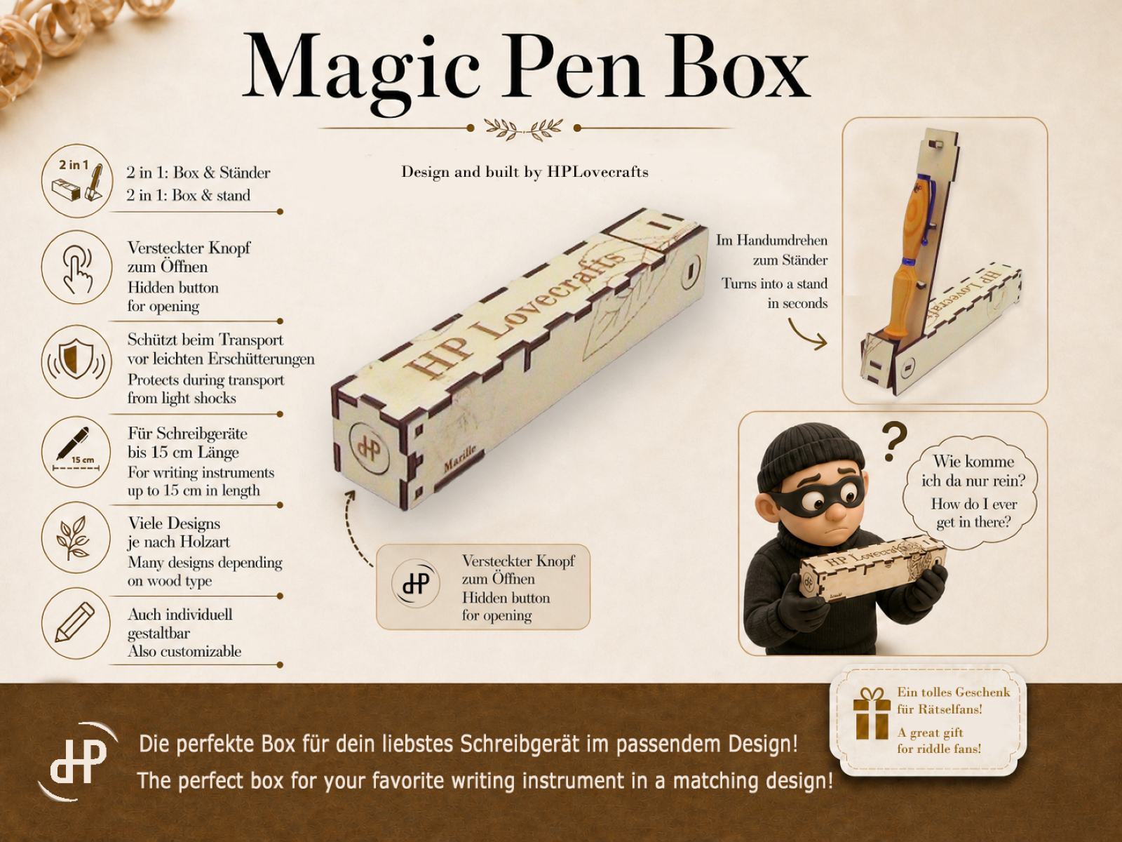Marillenkugelschreiber, inkl. Magic Pen Box