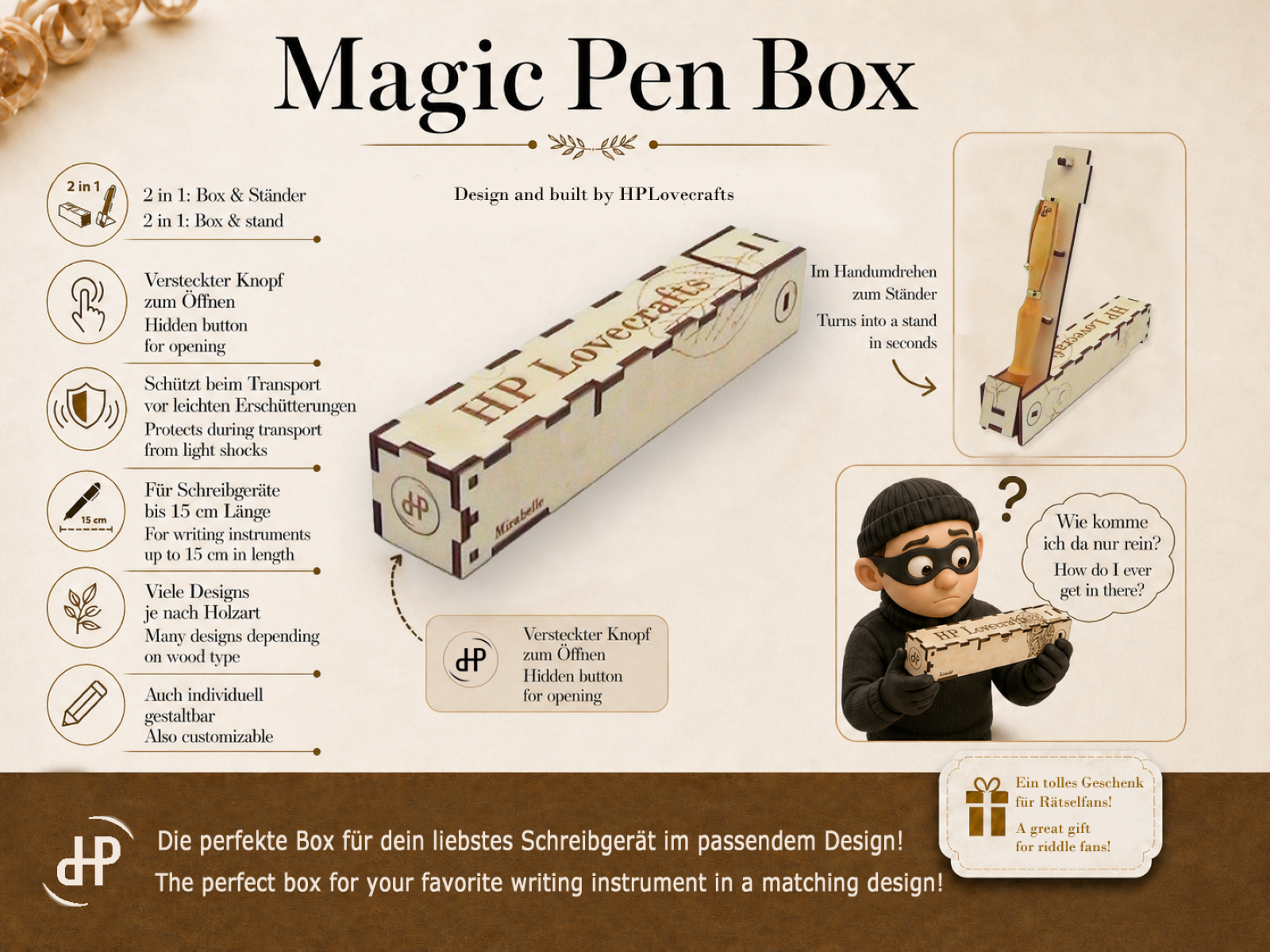 Mirabellenkugelschreiber, inkl. Magic Pen Box