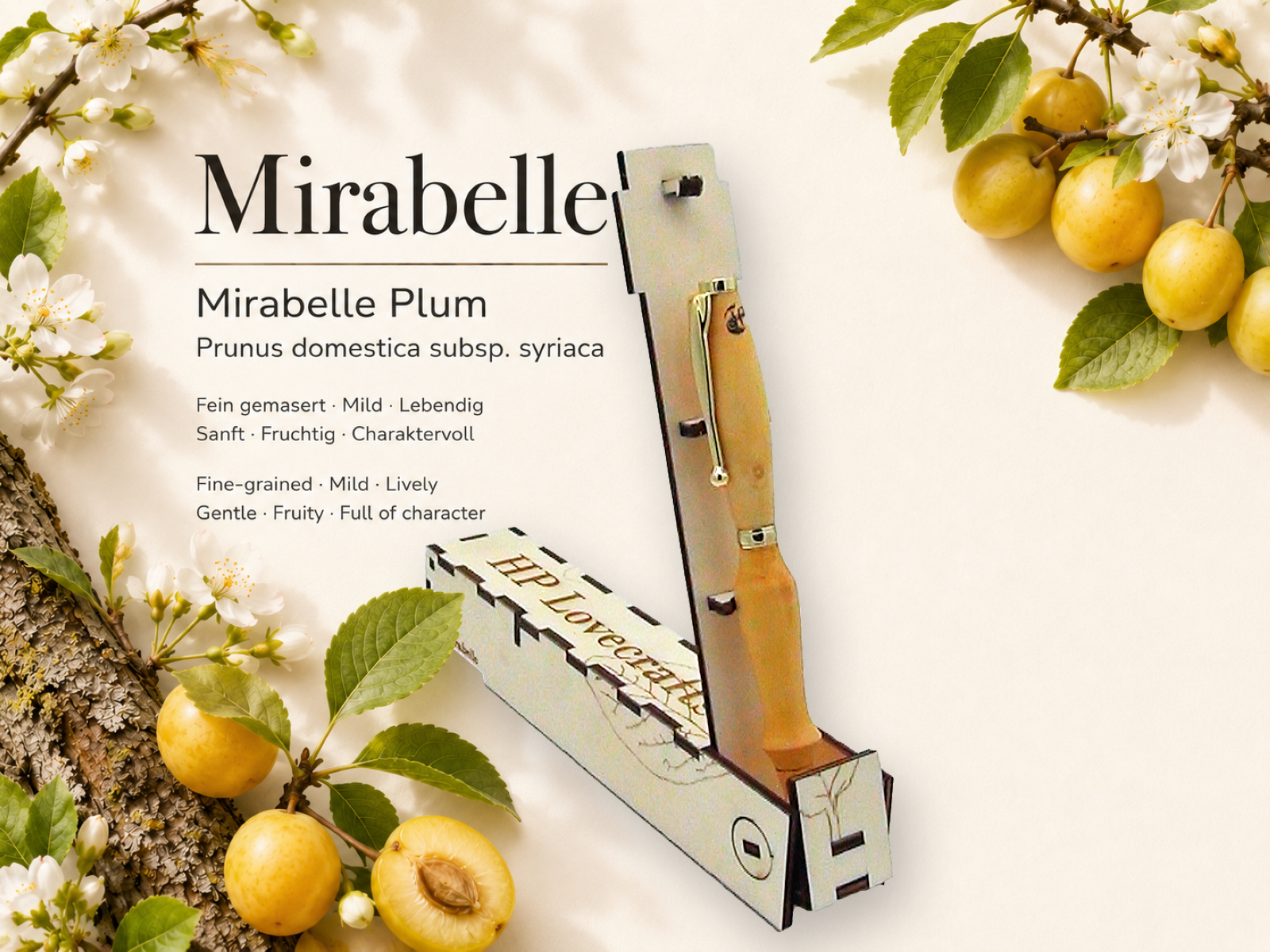 Mirabellenkugelschreiber, inkl. Magic Pen Box