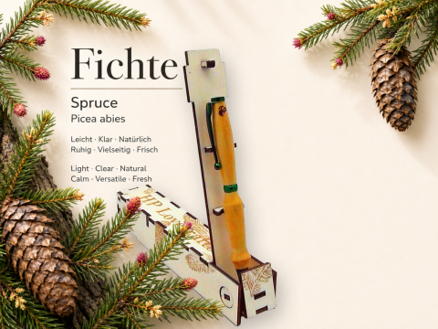 Fichtenkugelschreiber, inkl. Magic Pen Box