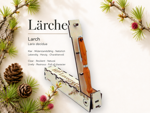 Lärchenkugelschreiber, inkl. Magic Pen Box