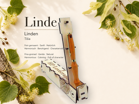 Lindenkugelschreiber, inkl. Magic Pen Box